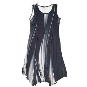 Lily by Firmiana | Womens Black White and Gray Maxi Dress Size 2XL